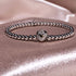 August | Peridot Kristall Geburtsstein | Silber | Kristall Herz Armband